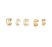 Pendientes de clip de metal gótico de tubo largo para mujer | Clips geométricos exagerados sin perforar | Personalizados únicos, One Size, Acetato, Sin piedra preciosa