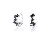Pendientes de clip negros para mujeres exquisitas encantadoras pendientes de arete de aretes de oreja
