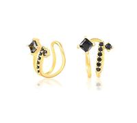 Pendientes de clip negros para mujeres exquisitas encantadoras pendientes de arete de aretes de oreja