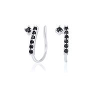 Pendientes de clip negros para mujeres exquisitas encantadoras pendientes de arete de aretes de oreja