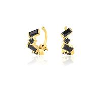 Pendientes de clip negros para mujeres exquisitas encantadoras pendientes de arete de aretes de oreja