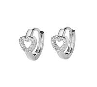 Pendientes de clip para mujer, chapados en oro, circonita cúbica, joyería para el día de San Valentín, día de la madre, hip hop, aretes de corazón para mujer, talla única, Metal, Sin piedra preciosa