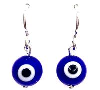 PENDIENTES DE COLORES DE PLATA (BOLA OJO TURCO)