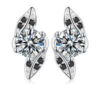 Pendientes de compromiso para mujeres Spinel Black Spinel Stone Genuine 100% Fine Jewelry