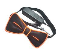 Pendientes de con luz LED, pajarita brillante en la oscuridad, traje de flash fresco | de neón LED, accesorios de traje de neón para Halloween, festival de música, Naranja 1, Se référer au