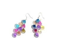 Pendientes de concha Coloridos Pendientes de gancho de bohemia para mujeres Pendientes de alta gama
