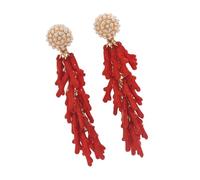 Pendientes de concha inspirados en el mar con perlas resistentes a las alergias, materiales de resina casuales o formales, joyería de aleación de resina