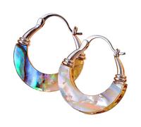 Pendientes De Concha Mujer - Joyería De Concha De Oro Natural De Colores | Pendientes de elegantes, joyería ligera para mujer para propuesta, ceremonia de compromiso, fiesta nupcial, novio, cumpl