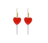 Pendientes de constelación de moda creativos y bonitos aretes de corazón con gancho dorado, talla única, Plástico, Sin piedra preciosa