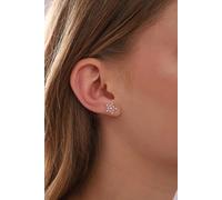 Pendientes de Copo de Nieve de Plata de Ley 925 con Piedras de Circón para Mujer
