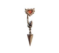 Pendientes de corazón a la moda, con forma de corazón, garra de hueso, decoración de orejas, joyería de moda elegante