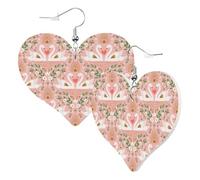 Pendientes de corazón para mujer a la moda, aretes colgantes de piel de cisne, divertidos aretes sin níquel para fiesta de cumpleaños, accesorios de decoración