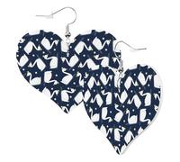 Pendientes de corazón para mujer a la moda, aretes colgantes de piel de cisne, divertidos aretes sin níquel para fiesta de cumpleaños, accesorios de decoración