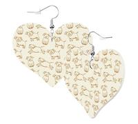 Pendientes de corazón para mujer a la moda, divertidos aretes colgantes de cuero de cerdos, divertidos aretes sin níquel para fiesta de cumpleaños, accesorios de decoración