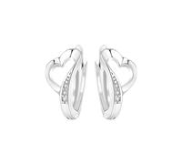 Pendientes De Corazón Para Niña Envoltura Stud Ear Cuff Para Mujer Pendiente Cuff Stud Ear Cuffs Pendientes De Lujo De Minimalista Tiny Ear Wrap Cuff Cabello Acortar Rojo Cosa (Z05-Silver, One Size)