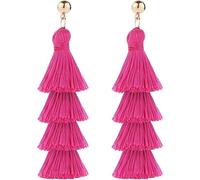 Pendientes de corazón rosa para bebés Pendientes rosas calientes para mujeres Amante Pendientes Pendientes rectangulares Pendientes colgantes Pendientes de borlas para mujeres Pendientes ligeros sin