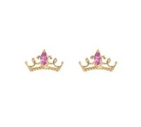 Pendientes de corona de princesa de plata de ley 925
