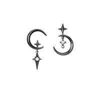 Pendientes de cristal color plata punk para mujer pendientes en forma de luna con colgante en forma de gota para pendientes de mujer pendientes de moda pendientes colgantes Durability