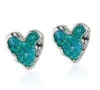 Pendientes de cristal con diseño de corazón brillante, mezcla integrada, joyería de moda suave, ejemplares para regalo, de lo contrario, joyería de cristal de uso individual, One Size, como se