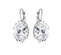 Pendientes de cristal de lujo para mujeres Boda Pendiente de color plateado para novias Regalo Brincos