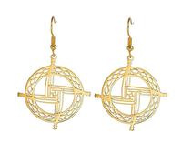 Pendientes de cruz celta de Santa Brígida, de acero inoxidable, con colgante de cruz celta tradicional de Santa Brígida, joyería de talismán irlandés, Acero inoxidable, Sin piedra preciosa