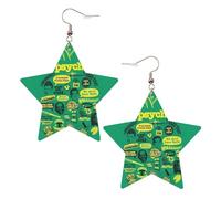 Pendientes de cuero blanco de moda para mujer, diseño de piña psicológica, colgantes de aro ligeros y de moda, One Size, Cuero, Sin piedra preciosa