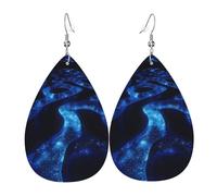 Pendientes de cuero curvados de laberinto, pendientes de estilo europeo y americano para mujeres jóvenes, regalos de cumpleaños o regalos del día de San Valentín