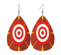 Pendientes de cuero de lágrima de moda, ligeros, reversibles, de piel sintética, con ganchos chapados en plata 925, joyería para mujeres y niñas, talla única, piel sintética, sin piedras preciosas