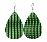 Pendientes de cuero del mes de concientización sobre lesiones cerebrales traumáticas para mujer, pendientes colgantes, colgante de gota con gancho, regalos para niña adulta