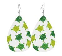 Pendientes de cuero estampados con huellas de patas en colores degradados del arcoíris, ganchos plateados, ligeros para fiestas y días festivos.