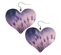Pendientes De Cuero Mujer Lavanda Púrpura Aretes Ligeros Aretes De Lágrima Moda Pendientes Cuero Para Decoración Mujeres Niñas
