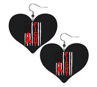 Pendientes de cuero para concienciación sobre el cáncer de sangre para mujer, pendientes colgantes, colgante de corazón con gancho, regalos para niña adulta
