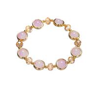 Pendientes de cuero para mujer, pulsera de cristal degradado, pulsera de esmalte de colores, para compañeros de clase y amigos, juego de aretes de tuerca, A, Metal, No es una piedra preciosa