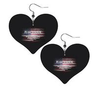 Pendientes de cuero Pearl Harbor Remembrance Day para mujer, pendientes colgantes, colgante de gota con gancho, regalos para niña adulta