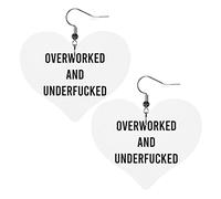 Pendientes de cuero sobrecargados y subyacentes para mujer, pendientes colgantes, colgante de corazón con gancho, regalos para niña adulta