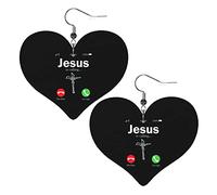 Pendientes de cuero totalmente vacunados por la sangre de Jesús para mujer, pendientes colgantes, colgante de corazón con gancho, regalos para niña adulta