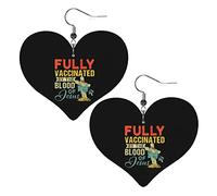 Pendientes de cuero totalmente vacunados por la sangre de Jesús para mujer, pendientes colgantes, colgante de corazón con gancho, regalos para niña adulta