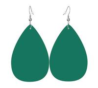 Pendientes de cuero verde malaquita, pendientes de estilo europeo y americano para mujeres jóvenes, regalos de cumpleaños o regalos del día de San Valentín