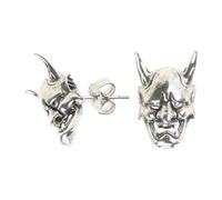 Pendientes de demonio gótico máscara de demonio Prajna calavera cara de bebé pequeños pendientes de terror de Halloween para mujeres niñas