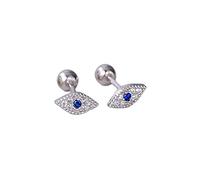 Pendientes de diamantes de moda para damas, pendientes en forma de ojo, joyería de las señoras de la diversión del partido, traje de plata par, regalos para amigos, novias y esposas