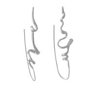 Pendientes de diseño abstracto, materiales de latón que ofrecen un temperamento fresco, portátiles para uso diario casual, aretes tridimensionales de oro/plata, talla única, como se describe, como se