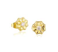 Pendientes de diseño de flores de oro de 14k, aretes de Moissanite, un presente delicado para momentos especiales o seres queridos atesorados