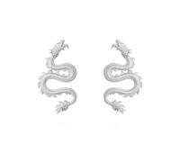 Pendientes de dragón chino para mujer, estilo punk, vintage, año nuevo, dragón, joyería gótica, Zinc, Sin piedra preciosa