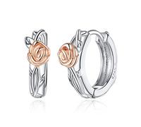 Pendientes de esmalte de esmalte rosado para mujeres joyas finas