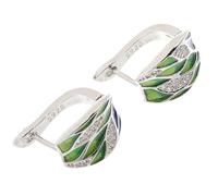 Pendientes de Esmalte para Mujer de Cobre, Diseño de Flores | Acabado Colorido y Elegante, Detalle Artesanal Fino, Hipoalergénico, Resistente a Deformaciones, No Desvanece