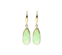 Pendientes de esmeralda en forma de gota de agua, pendientes retro de cobre, joyas suaves, mujeres maduras ligeras, viajeros diarios y amantes del estilo nacional