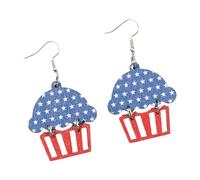 Pendientes de estrella patriótica con un toque vintage, colgante único para celebrar la herencia de Estados Unidos el 4 de julio