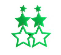 Pendientes De Estrellas Para Mujeres Color Neón Hollow Dangle Sparkle-Drop Joya Regalo Día Valentín Big Star Pendings Para Mujeres