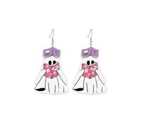 Pendientes de fantasma de Halloween para mujer, aretes de libro de fantasmas espeluznantes, divertidos aretes colgantes de calabaza, joyería de Halloween, accesorios de disfraz, no, Metal, Sin piedra