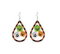 Pendientes de fantasma de Halloween para mujer, aretes de libro de fantasmas espeluznantes, divertidos aretes colgantes de calabaza, joyería de Halloween, accesorios de disfraz, no, Metal, Sin piedra